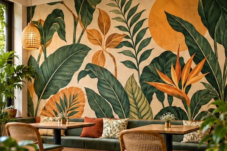 Interiors & workplaces — illustrative print concept