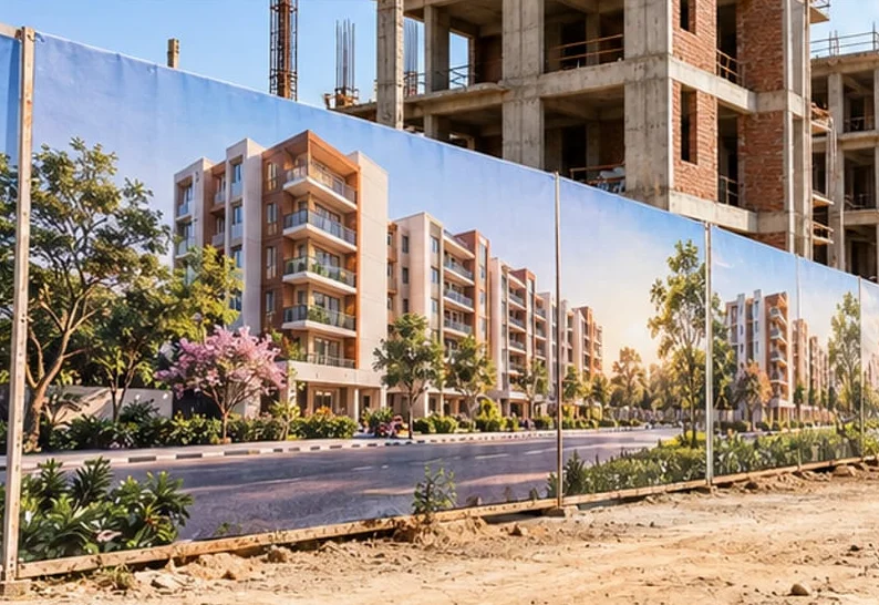 Illustrative concept showing property hoardings, not an installed customer project