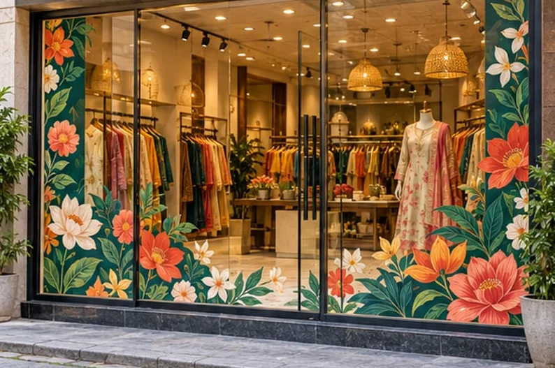 Shops & food businesses — illustrative print concept