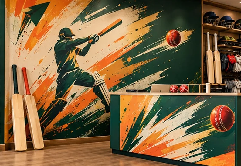 Illustrative concept showing sports & dealer displays, not an installed customer project